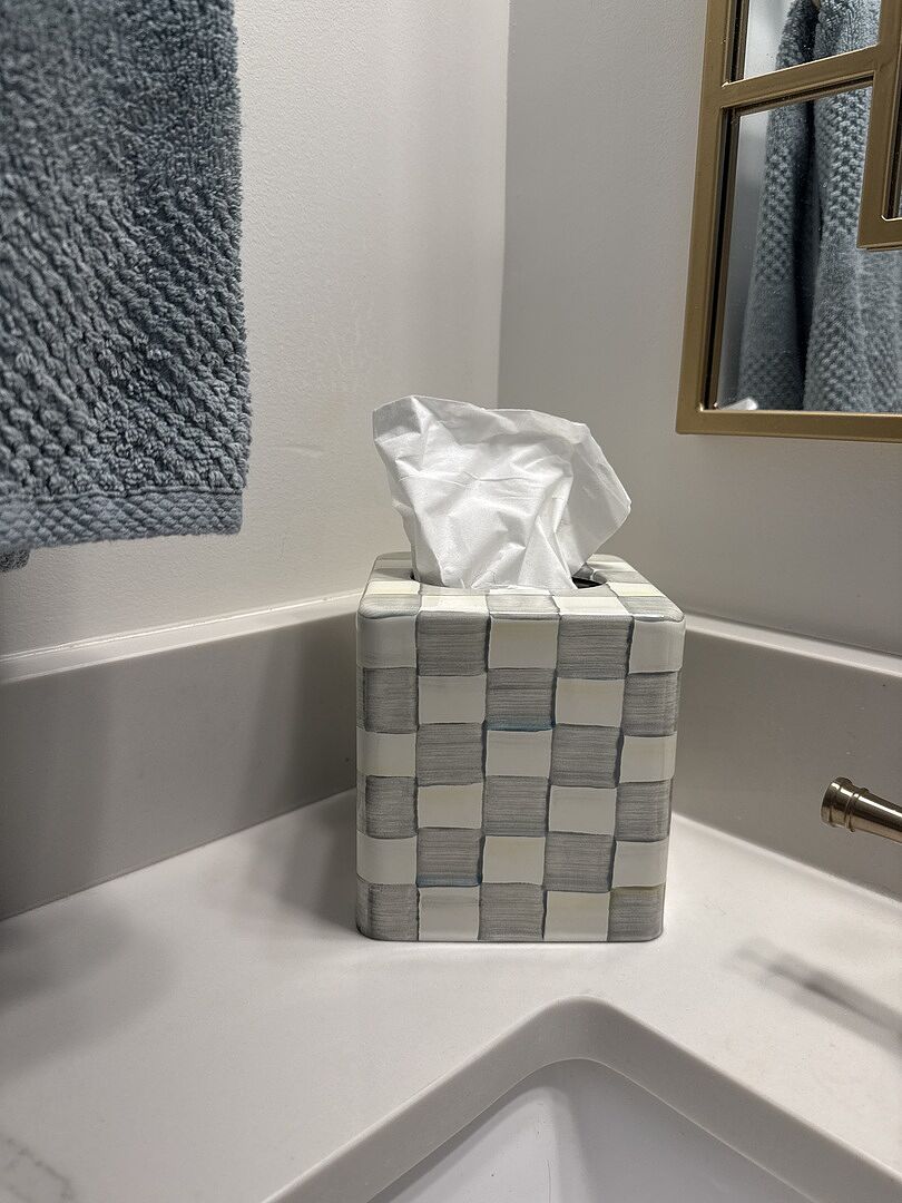 MacKenzie-Childs | Sterling Check Boutique Tissue Box Cover