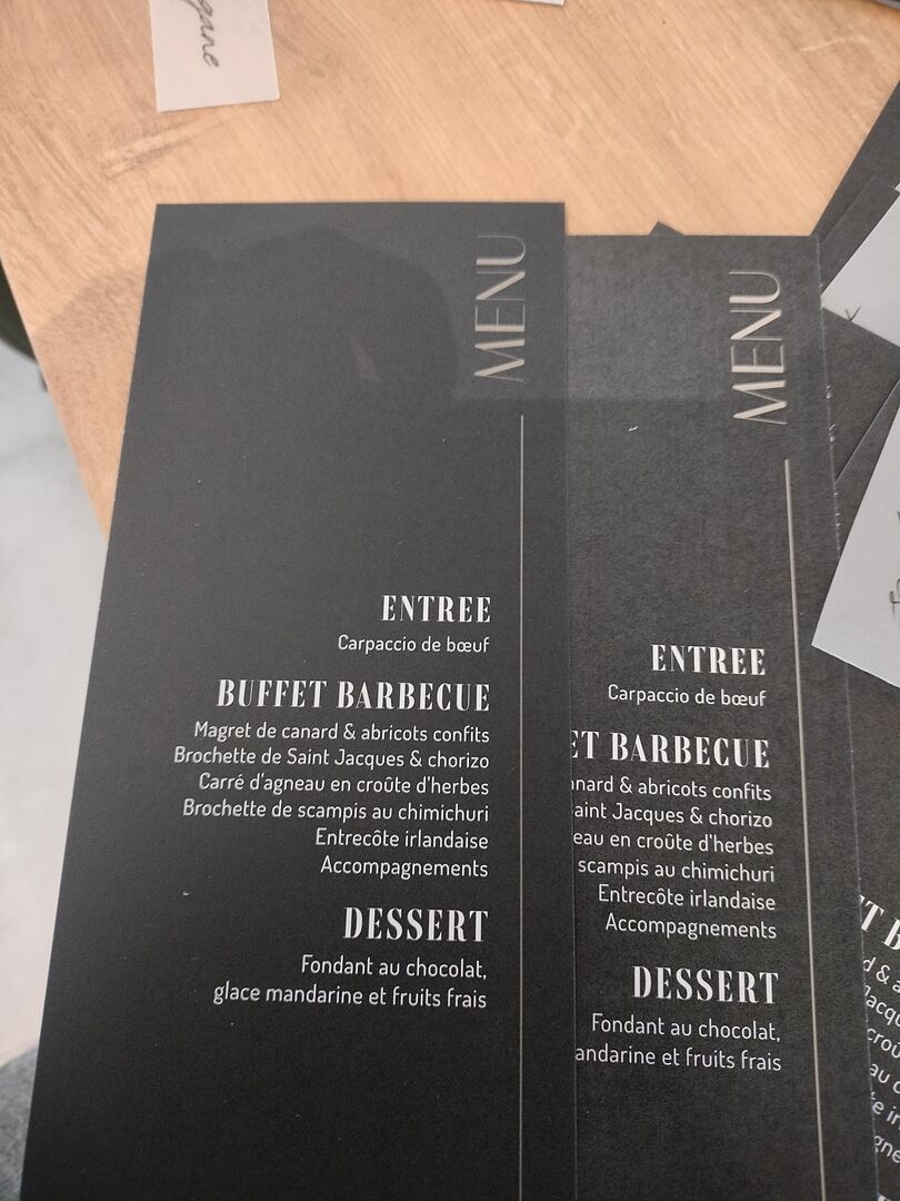Menu de mariage