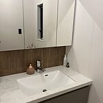 スミス W1500 くもり止め付（三面鏡）(KT15101)｜洗面所・水回り