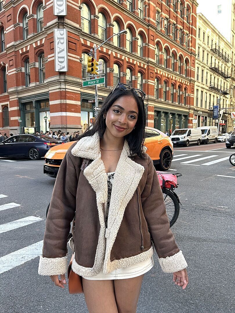 Aviator Brown Sherpa Jacket | Beginning Boutique US