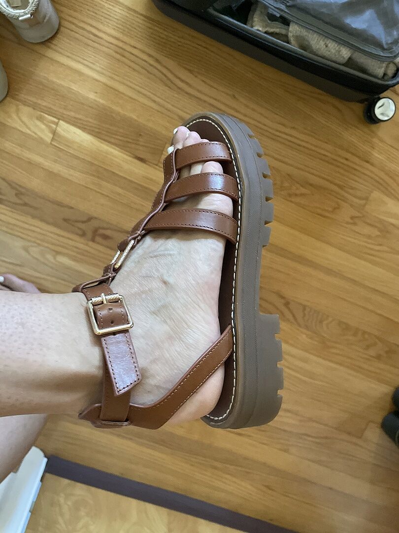 JARELLI Tan Leather Strappy Platform Women's Sandal – Steve