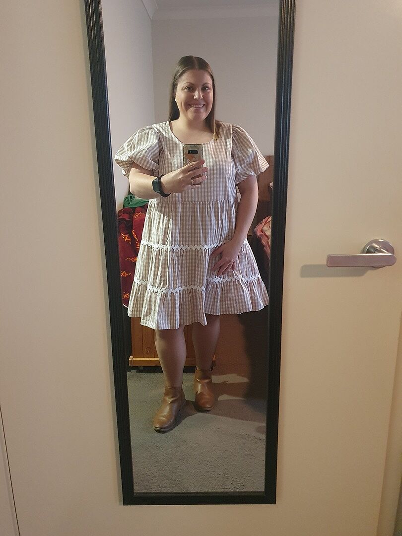 Greta Party Dress in Fiesta photo review