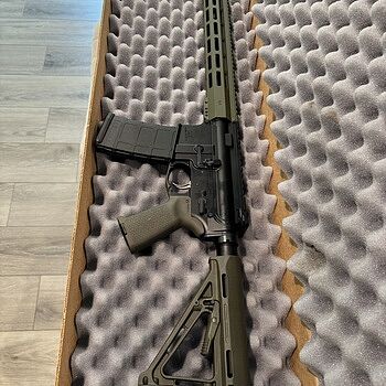PSA 16" Mid-Length 5.56 NATO 1/7 Nitride 13" Lightweight Hex M-Lok MOE EPT Stealth Rifle, ODG