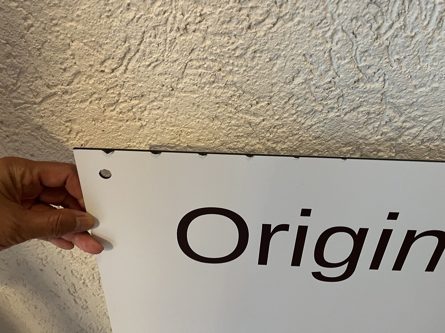 Schild bei Ankunft bereits beschädigt