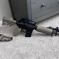 PSA Classic AR-15 Complete Stealth Pistol Lower W/HAR-15 Brace, FDE