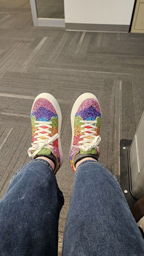 SIDNY BLUE MULTI Floral Rhinestone Sneakers | Women's