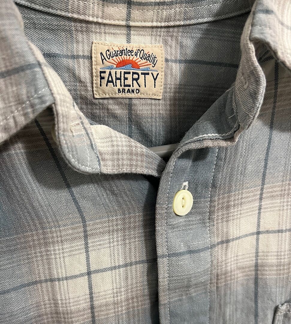 Tried & True Chambray Workshirt - Emerald Coast Plaid | Faherty Brand