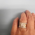 Floating diamond semi eternity band