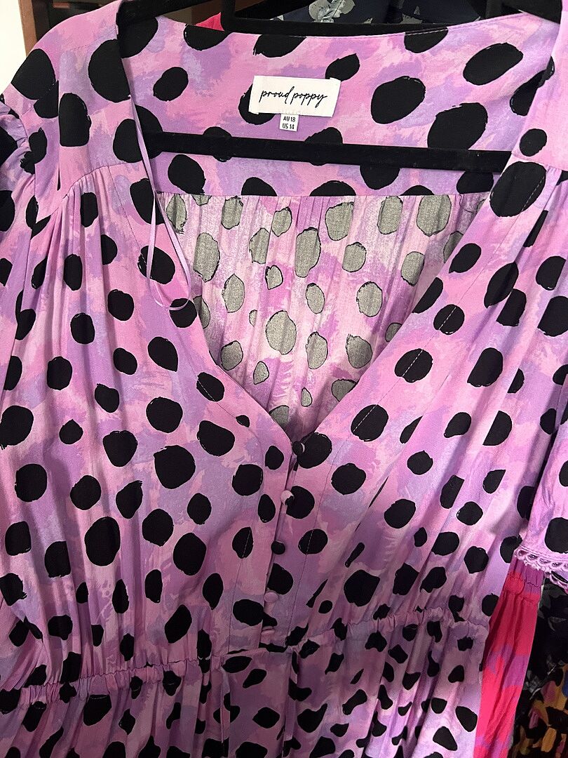 Charlize Maxi Dress in Purple Cheetah by Kasey Rainbow photo review