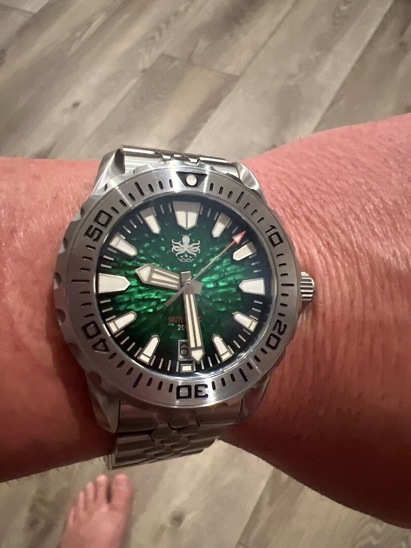 PHOIBOS KRAKEN 200M Automatic Diver Watch PY059A Tropic Green