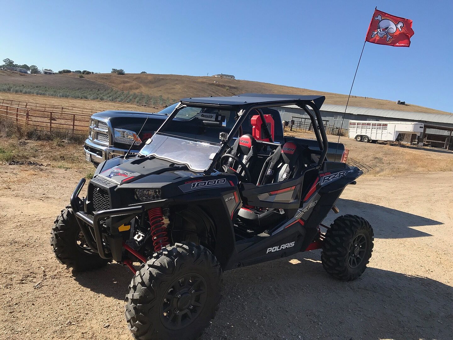 Polaris rzr xp 1000 half windshield superatv