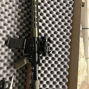 PSA 16" Mid-Length 5.56 NATO 1/7 Nitride 13" Lightweight Hex M-Lok MOE EPT Stealth Rifle, ODG