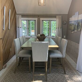 Sonoma 9 Piece Natural & Beige Upholstered Extendable Counter Height Dining Set | Transitional Dining Room Sets by Bob's Discount Furniture Dining room set