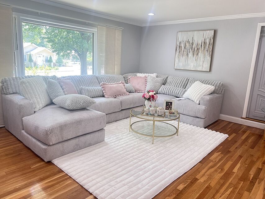 Sofia Gray 159'' 4 Piece Left Arm Facing Chaise Sectional Soft , comfy sofa