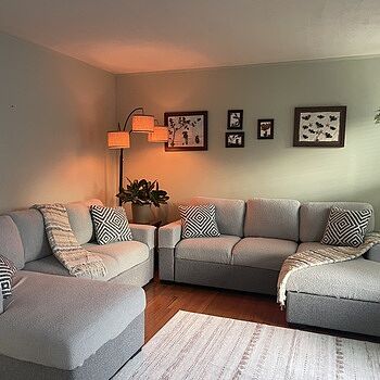 Playday Gray 93'' 2 Piece Right Arm Facing Pop-Up Sleeper Chaise Sectional with USB & USB-C Ports Perfect movie night couch