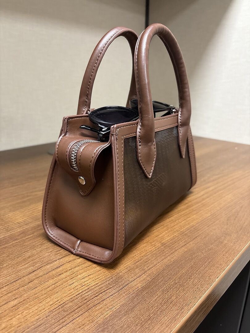 PEACHY Green Multi Women's Mini Top-Handle Mesh Handbag