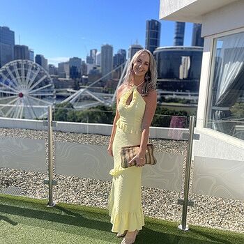 Clemence Smocked Frill Trim Maxi Dress Lemon Selfie Leslie