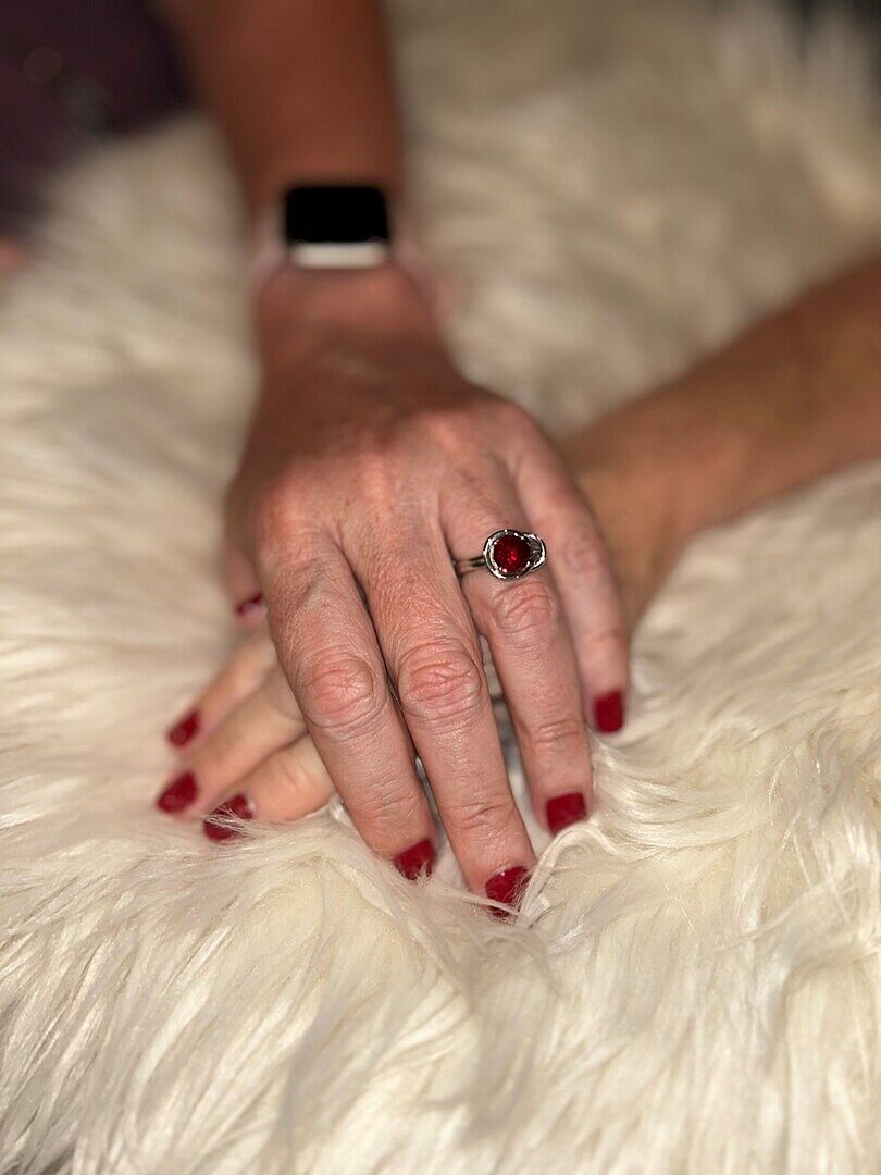 Beautiful Platinum and Ruby Ring