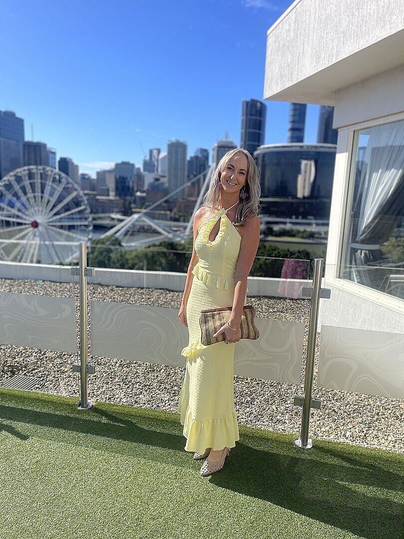 Shop the Clemence Smocked Frill Trim Maxi Dress Lemon