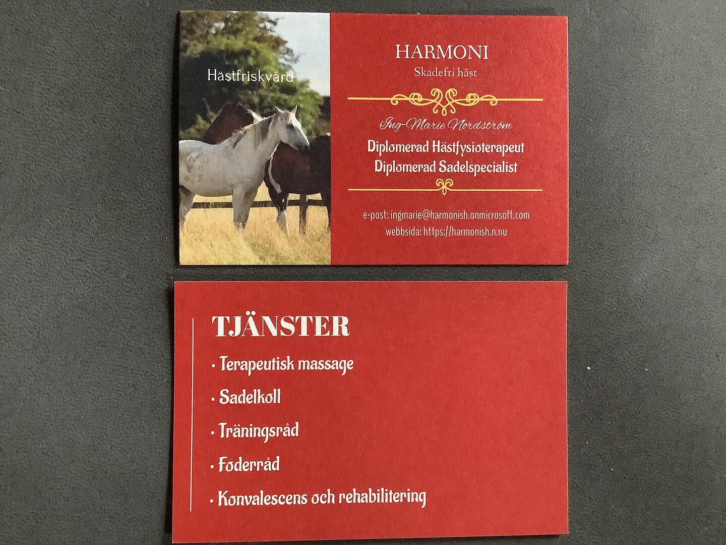 Visitkort med obestruket naturligt papper