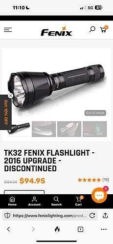 TK32 Fenix Flashlight - 2016 Upgrade - DISCONTINUED - Fenix Lighting