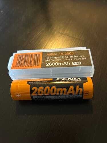 Fenix ARB-L18-2600 Rechargeable 18650 Battery - Fenix Lighting