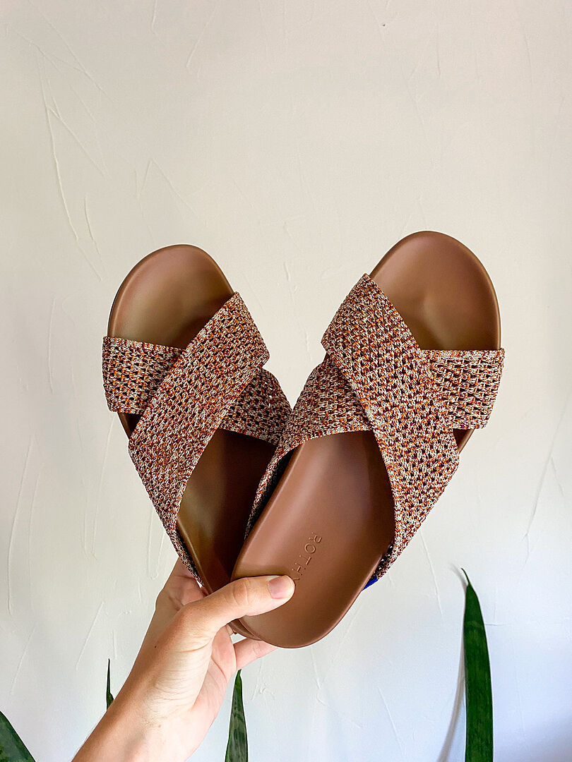 サスティナブル素材☆【ROTHY'S】スライド サンダル The Weekend Slide in Oat | Women's Shoes | Rothy's