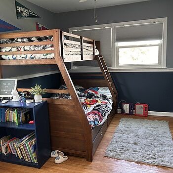 Chadwick Twin/Full Brown Bunk Bed with Twin Trundle Awesome Bunk Beds