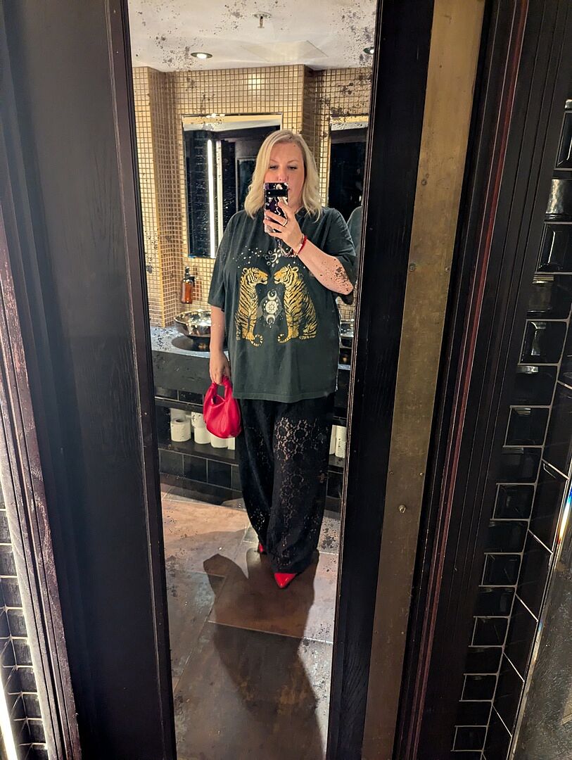 Christina Jumpsuit in Fiesta photo review