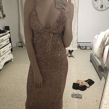 house of fun maxi dress gold
