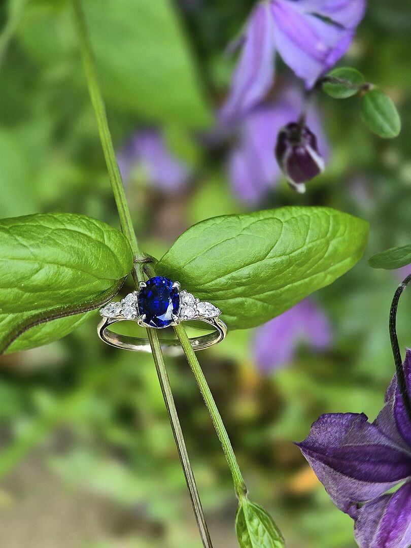 Sapphire and Diamond Ring