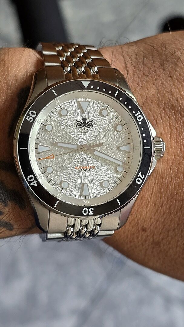 PHOIBOS Delphinus 200M Automatic Diver Watch PY055EN Silver White