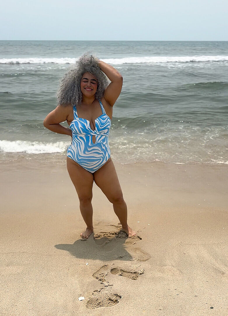 Coco Contours Harmonia Bra Sized Plunge One Piece Swimsuit