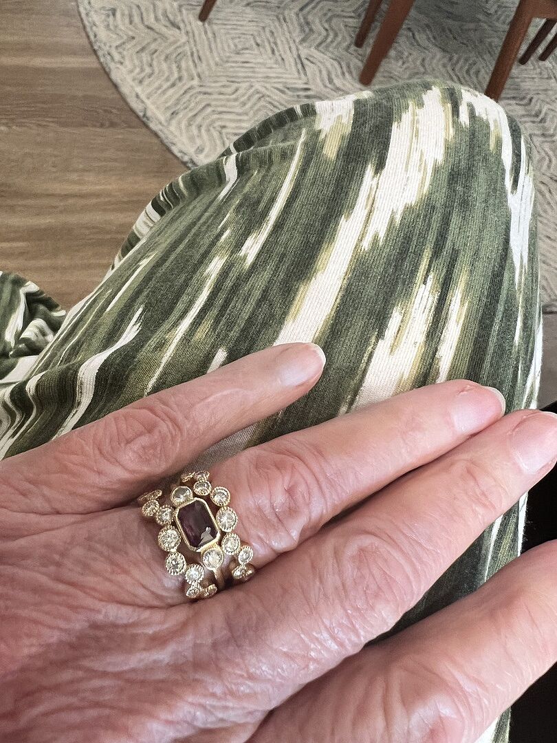 Vintage Inspired Bezel Set Fashion Ring