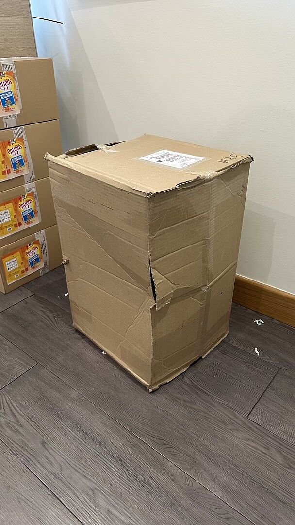 Virutas de papel muy mal embalada