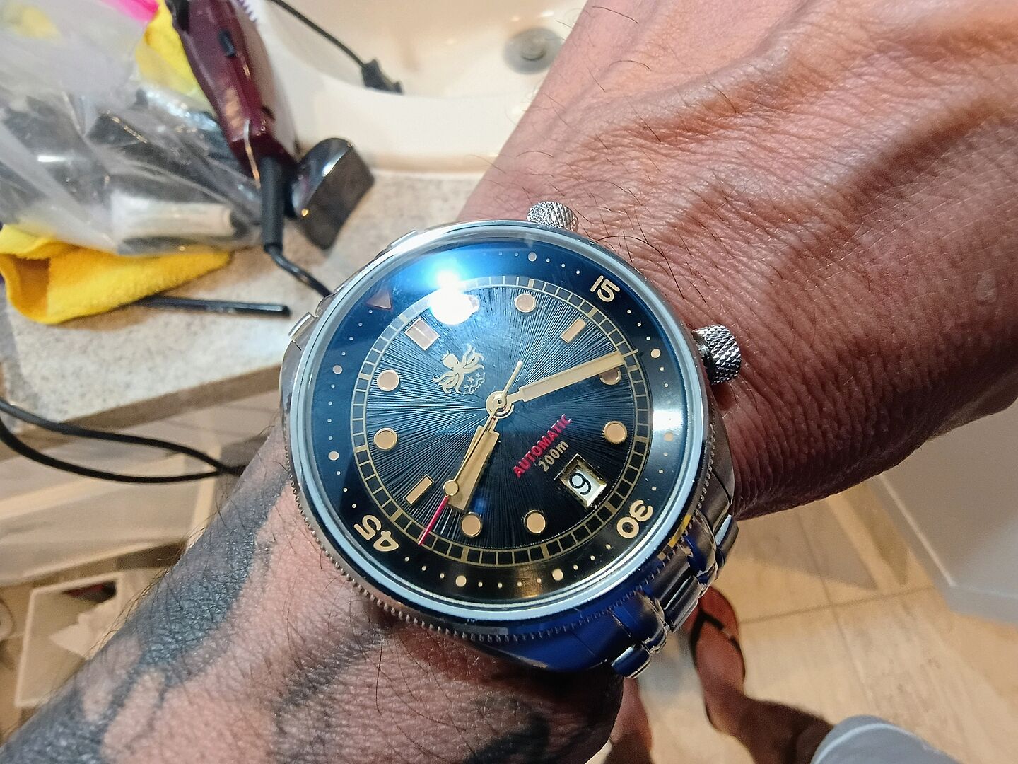 PHOIBOS EAGLE RAY 200M Automatic Compressor Dive Watch PY039D