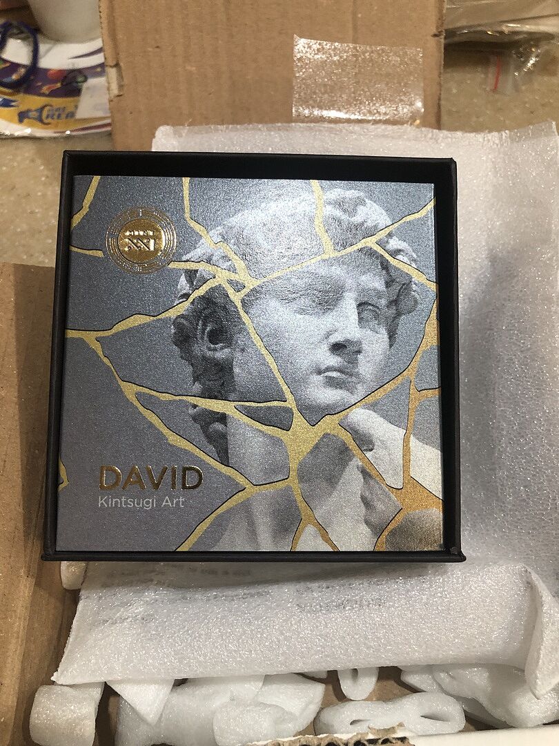 DAVID Kintsugi Art 2 Oz Silver Coin 2000 Francs Cameroon 2025