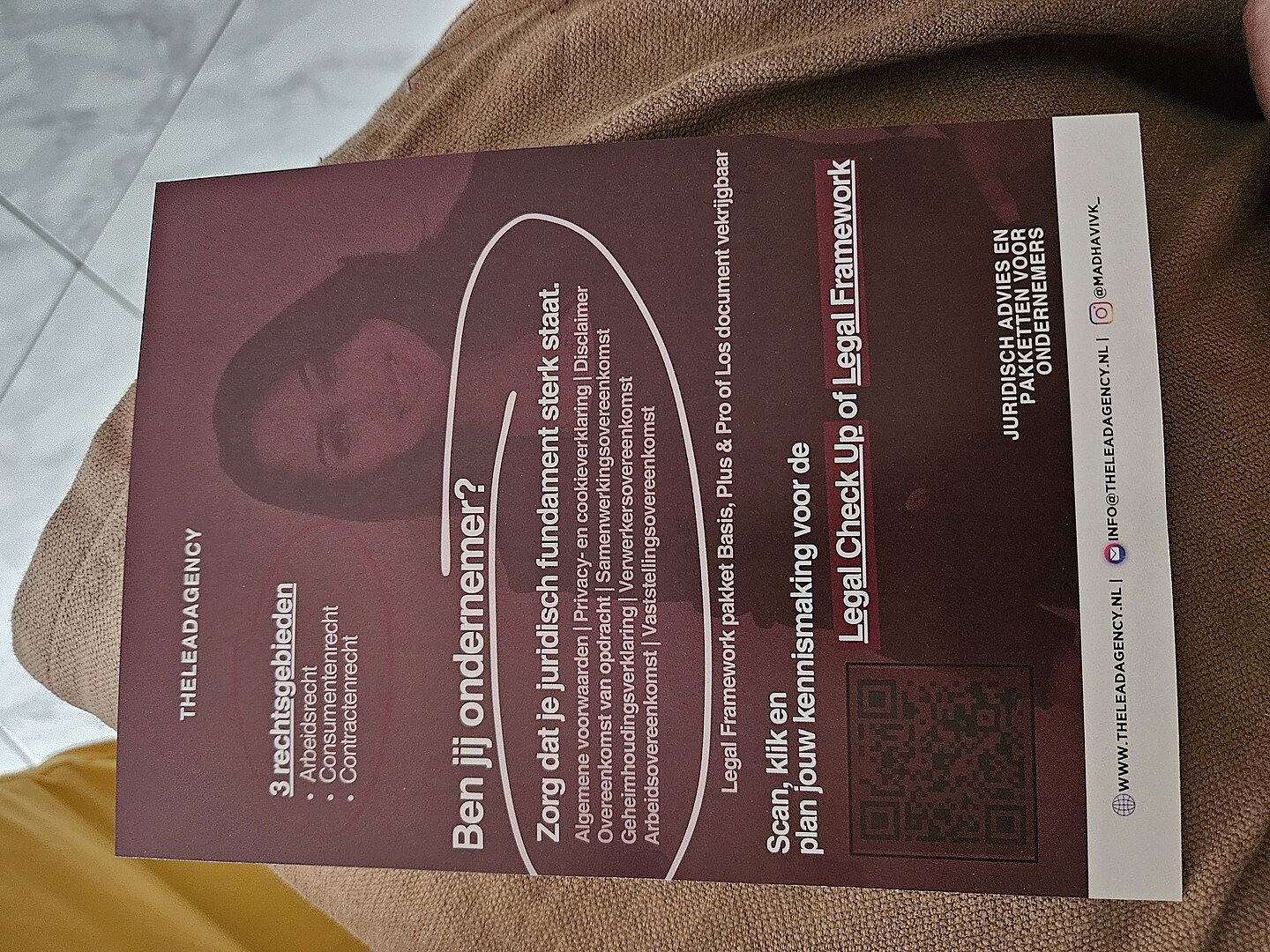 De QR-Code op de uitgeprinte flyers doet het niet