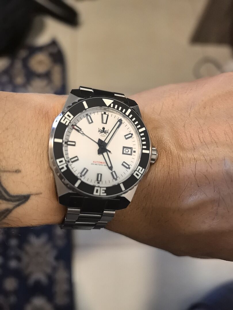 PHOIBOS LEVIATHAN 200M Automatic Diver Watch PY050E White