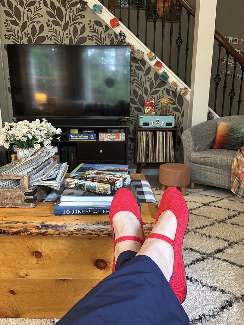 The Square Mary Jane in Studded Syrah | Rothy's