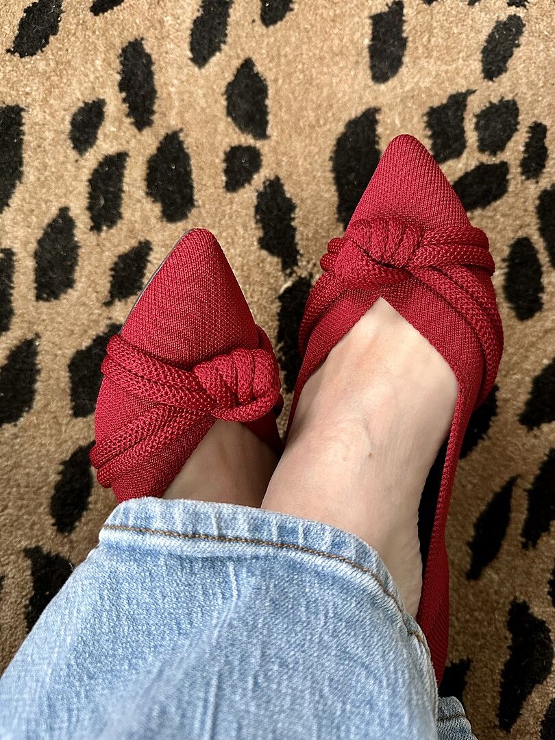ROTHY'S THE FLATS TEXTILE ECRU BALLET FLATS SIZE US 7