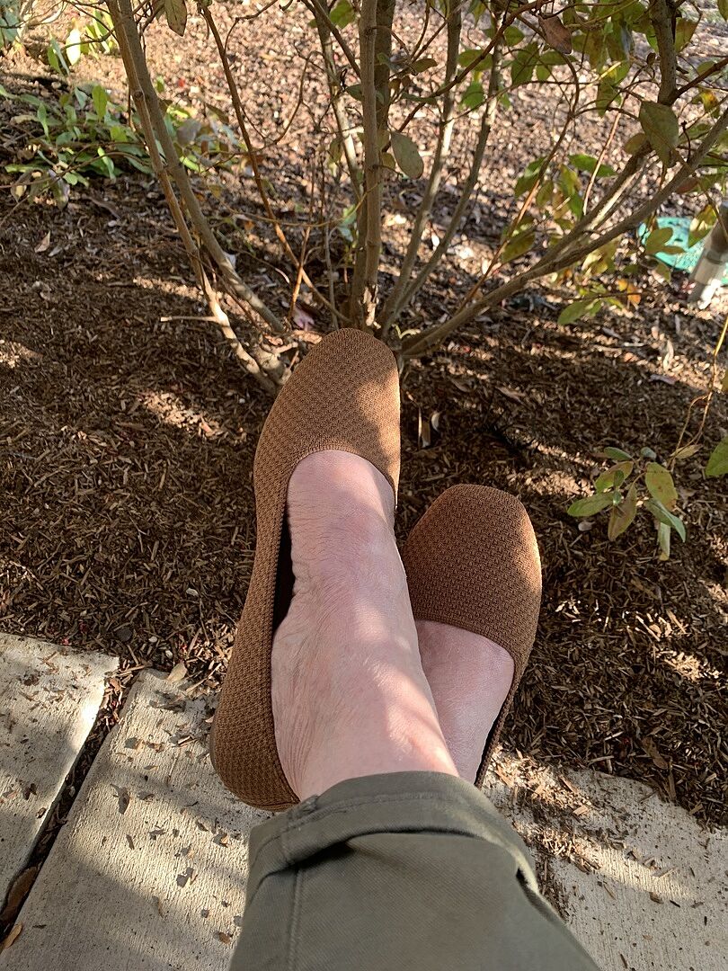 The Max Square in Sandstone Micro Check | Women's Flats | Rothy's