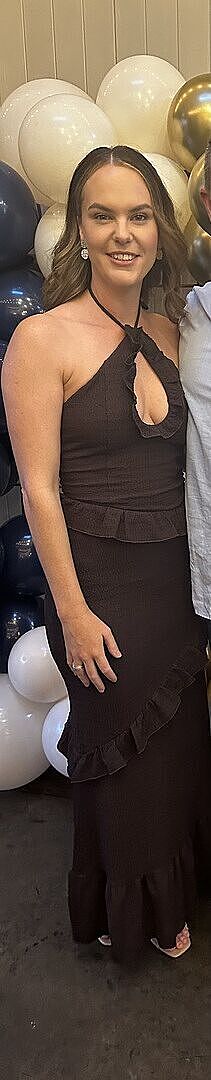 knee length dresses for ladies Deme by Gabriella Elida Maxi Dress in Chocolate Brown main image 1