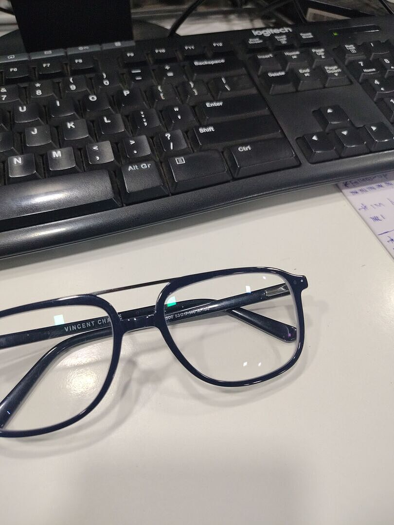 Transparent Silver Blue Full Rim Square John Jacobs TR Flex JJ