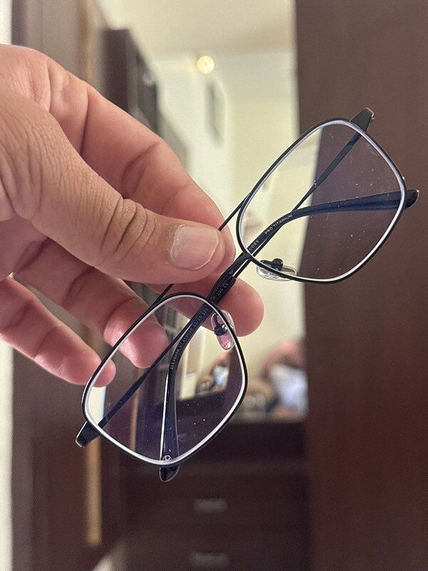 Black Full Rim Square John Jacobs Pro Titanium JJ E10268-C7 Eyeglasses