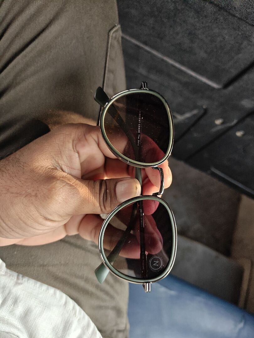 Grey Gunmetal Full Rim Aviator Vincent Chase VC Sun Metal VC