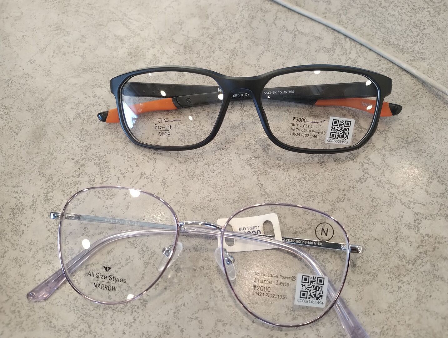 Buy Purple Silver Full Rim Round Vincent Chase Sleek Steel VC