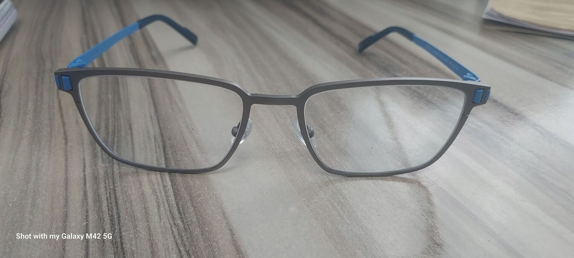 Grey Full Rim Square John Jacobs Supreme Steel JJ E70038 Eyeglasses
