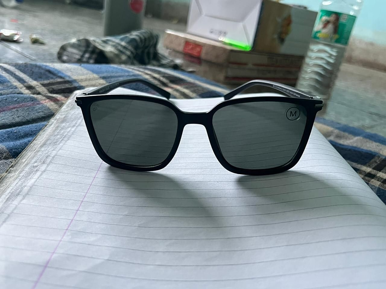 Buy Black Grey Full Rim Square Vincent Chase Polarized Style