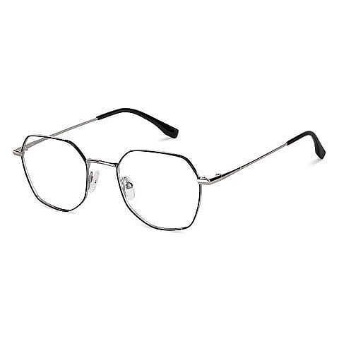 Buy Silver Black Full Rim Geometric Vincent Chase SLEEK STEEL VC